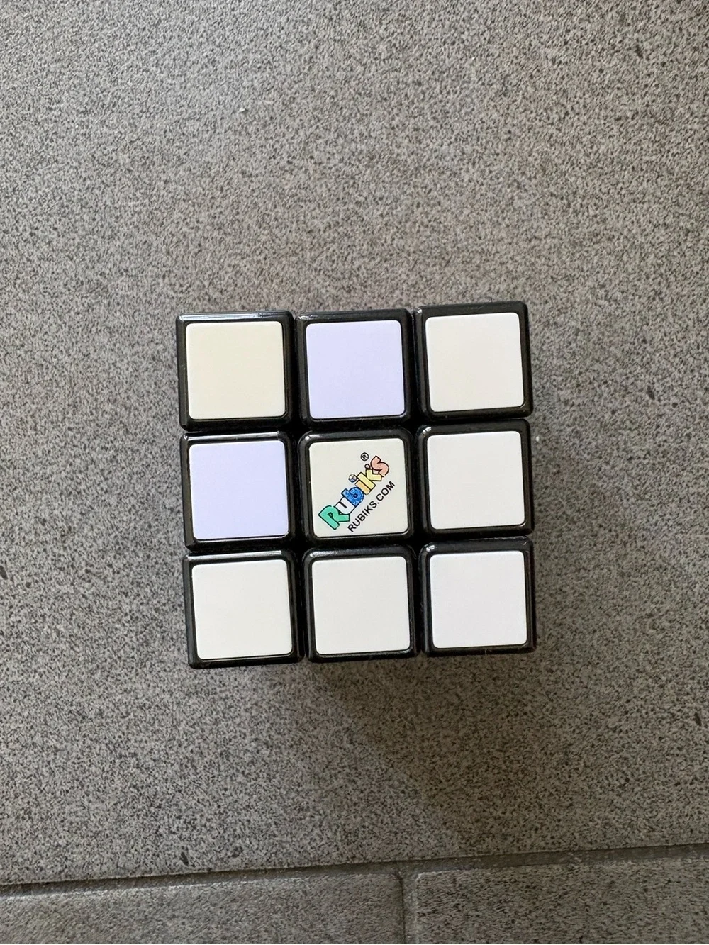 Rubik's Cube 3x3 Yellow Blue Puzzle Toy With Display Stand Classic Brain Game